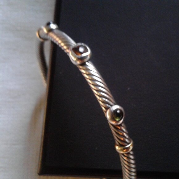 Rare! David Yurman Three Stone Bracelet - Picture 1 of 8